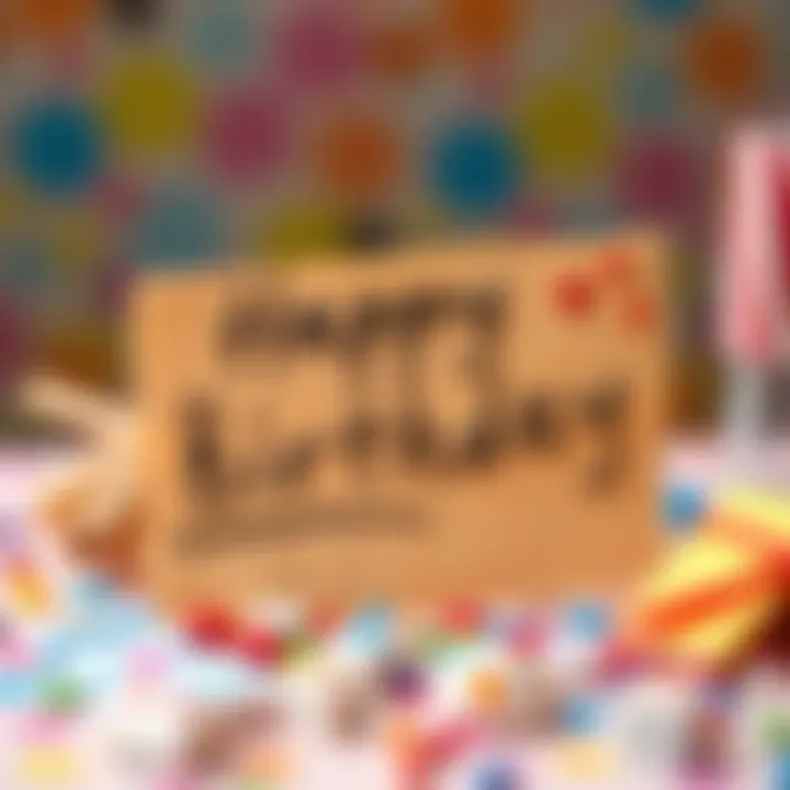 A heartfelt birthday message written on colorful paper