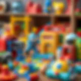 A variety of educational toys for boys