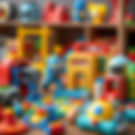 A variety of educational toys for boys