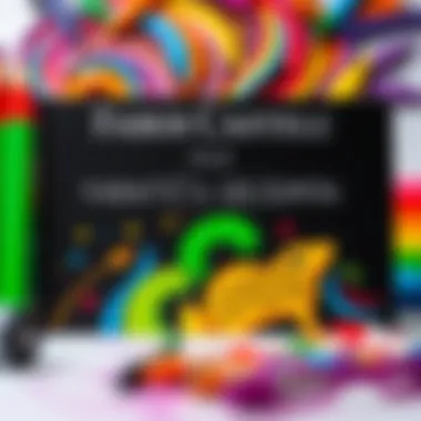 A colorful art piece created using Faber Castell markers