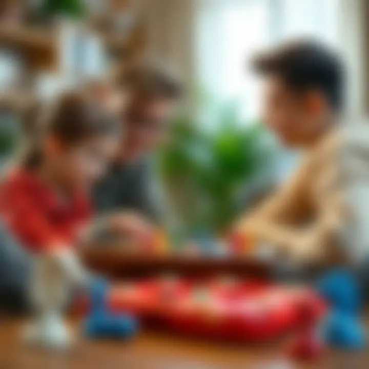 Family bonding over board games, fostering communication