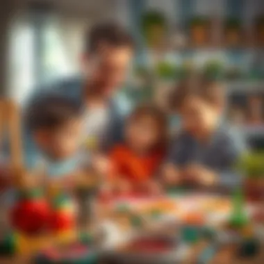 Family enjoying a painting session together