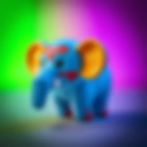 Colorful Fisher Price Elephant Ball Toy