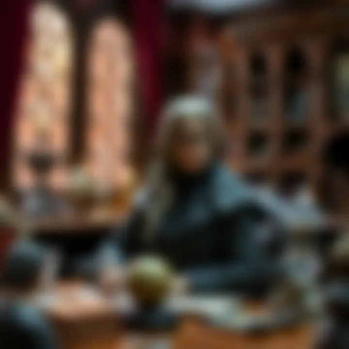 McGonagall in her office with magical artifacts