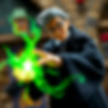 Professor McGonagall casting a spell