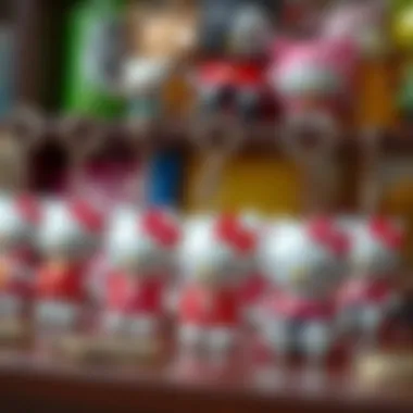 A variety of Hello Kitty keychains representing cultural significance