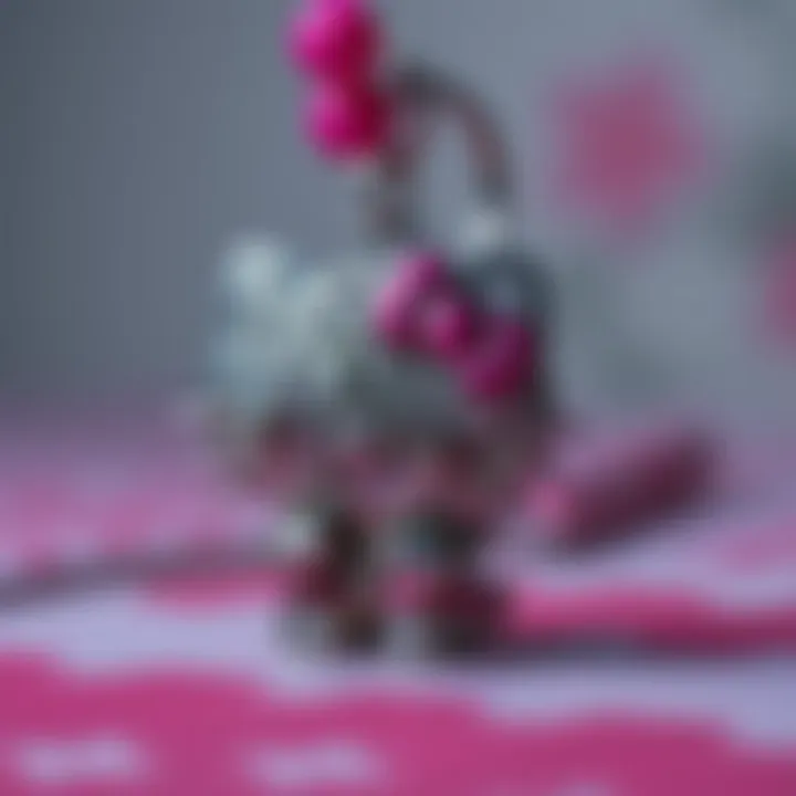 Elegant Hello Kitty keychain showcasing intricate design details