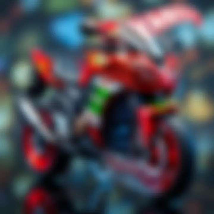 Kawasaki's Iconic Design in Toy Form A detailed view of a Kawasaki motorcycle toy