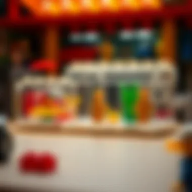 A creative scene depicting the imaginative use of transparent Lego elements.