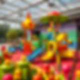 Overview of Istinye Park's children play area highlighting its vibrant design