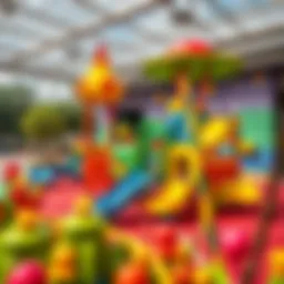 Overview of Istinye Park's children play area highlighting its vibrant design