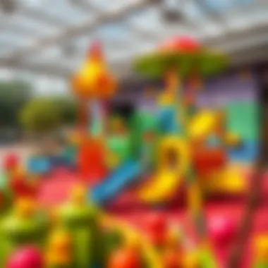 Overview of Istinye Park's children play area highlighting its vibrant design