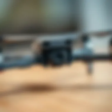 A detailed view of drone components