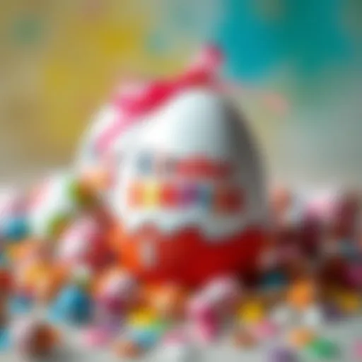 Colorful Kinder Surprise eggs showcasing creativity