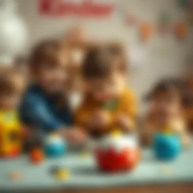 Imaginative Play Inspired by Kinder Surprise Children engaged in imaginative play with Kinder Surprise toys