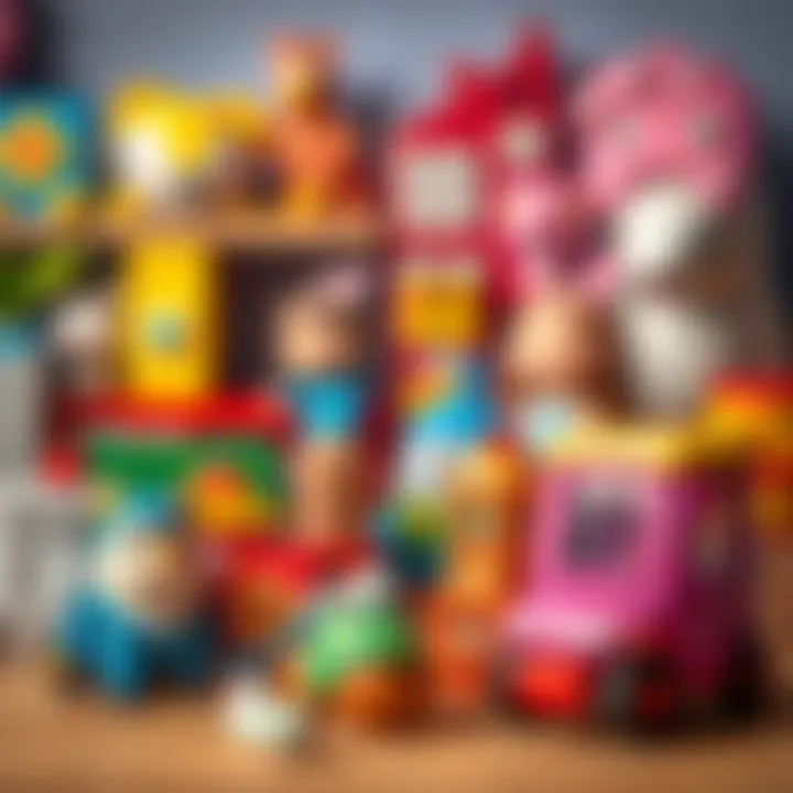 A diverse collection of educational toys for girls