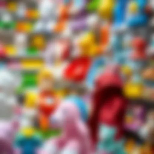 A vibrant display of baby products in a store