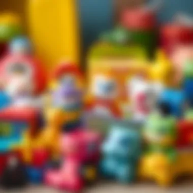 Colorful Box Toys Colorful box toys arranged for children