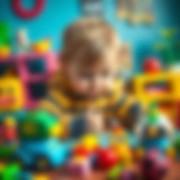 Educational Toy Play Child engaged in play with educational toys