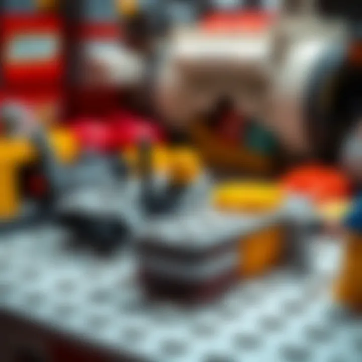 Close-up of unique design elements in the LEGO 31132 set