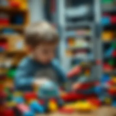 A child engaging with Lego Creator, immersed in building