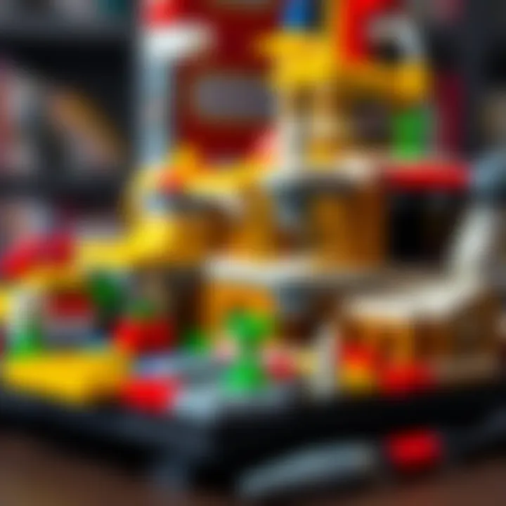 A close-up of a Lego Creator set demonstrating complex design