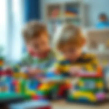 Children engaged in creative play with building sets