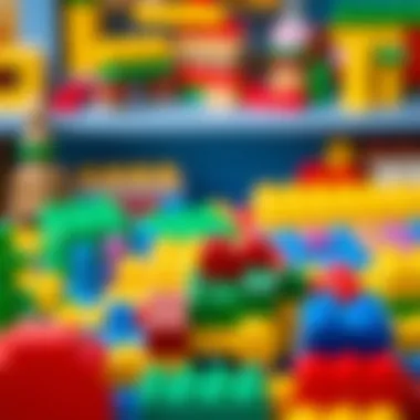 Colorful Lego Vinc blocks arranged creatively