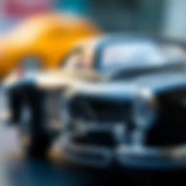 Intricate Car Details A close-up of the intricate details on a Majorette Black Edition car.