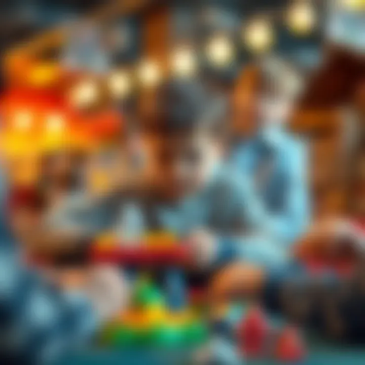 Children Engaging in Mangala Gameplay Children Playing Mangala