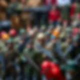 Colorful collection of military action figures