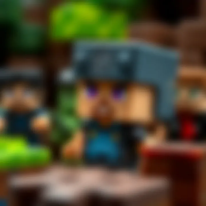 Detailed close-up of a Minecraft figure highlighting its design intricacies.
