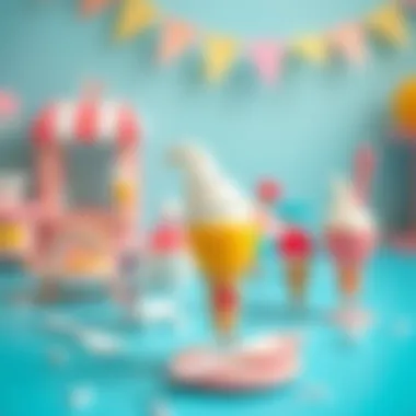 Safe and vibrant toy ice cream set displayed