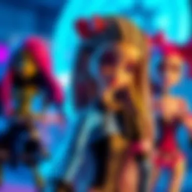 A futuristic portrayal emphasizing the potential evolution of the Monster High brand.