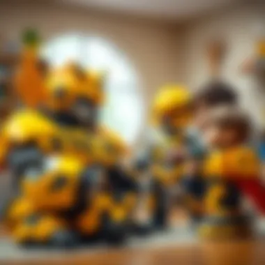 Parents and children discussing the benefits of Bumblebee toys for development