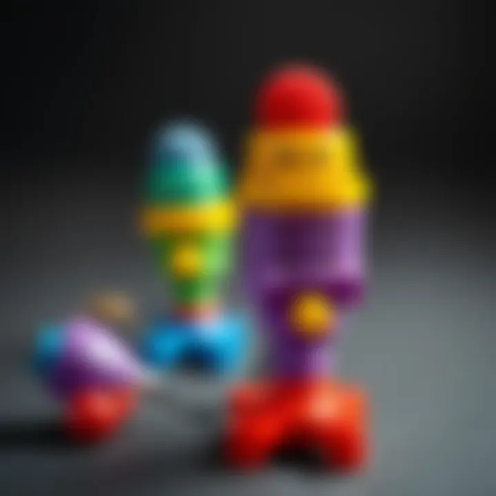 Creative Toy Microphone Design Colorful toy microphone crafted from household materials