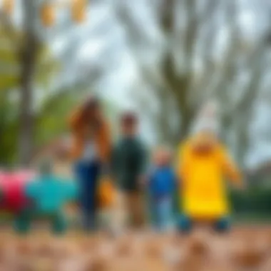 Choosing the Right Playground Equipment Parents selecting park equipment with children