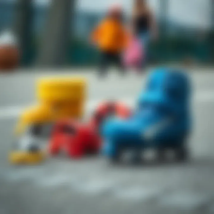 Essential Safety Gear for Skating Safety gear laid out for roller skating practice session