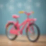 A stylish pink bicycle designed for girls