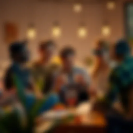 A group of friends enjoying Pictionary Air together