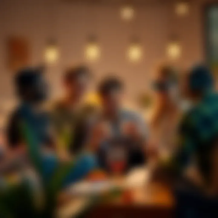 A group of friends enjoying Pictionary Air together