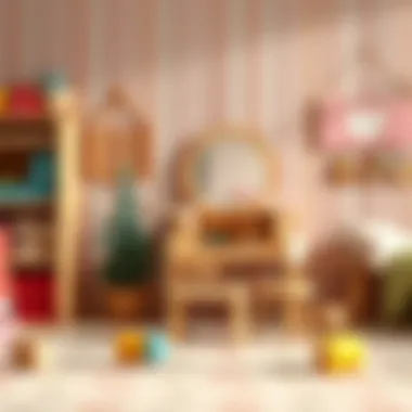Inspiring Imagination in a Playful Environment Playroom featuring a wooden vanity set