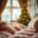 Luxurious plush fabric in a cozy setting