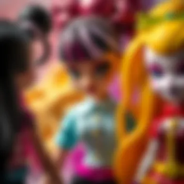 Detailed Designs of Rainbow High Figures Close-up of intricate figure designs and details