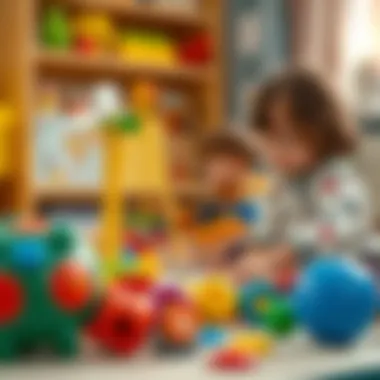 Children engaging in play with colorful round toys that enhance learning