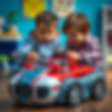 Children playing with Robocar Poli toys, showcasing their imaginative play