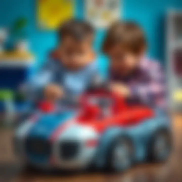 Children playing with Robocar Poli toys, showcasing their imaginative play