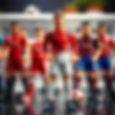 A collection of Ronaldo-themed action figures showcasing various poses.