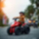 Child riding the Rookie Big Foot Scooter