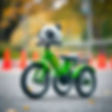 Safety features of the three-wheeled panda bicycle